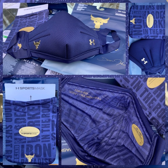 SOLD-OUT (Pending) - Under Armour Sports Face Masks Blue (ear loops) - Picture 1 of 3
